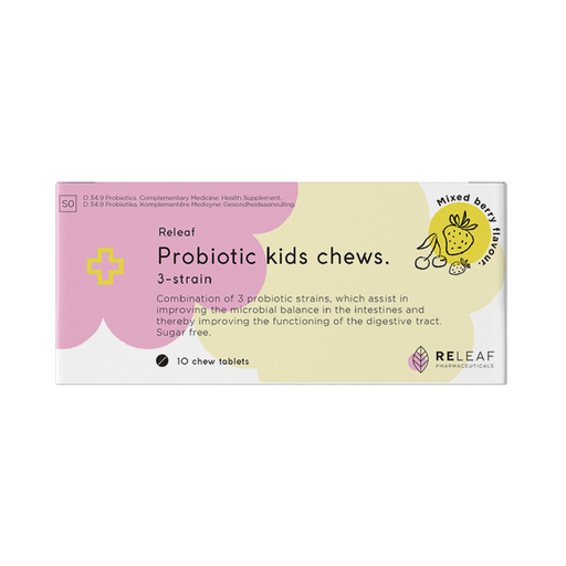Releaf Probiotic Kids Chews 10 Chewable Tablets