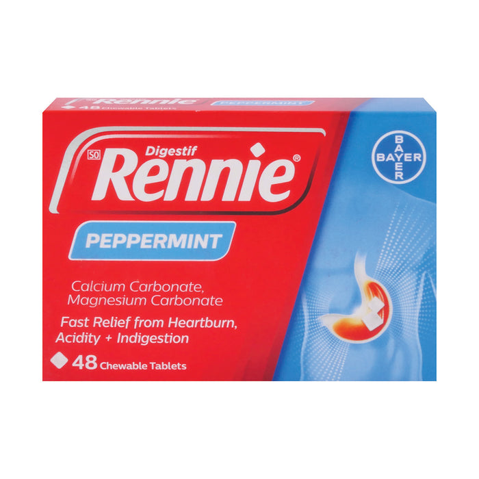 Rennie Antacid Peppermint 48 Tablets