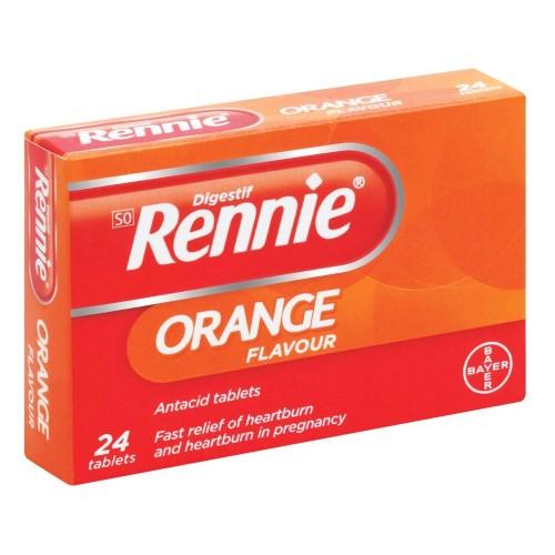 Rennie Antacid Orange 24 Tablets