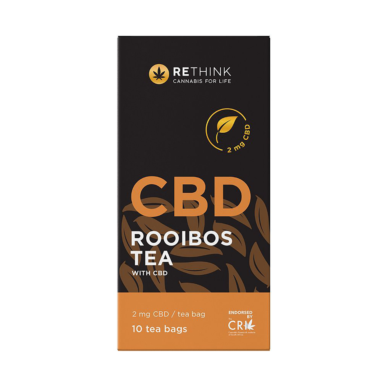 Rethink CBD Pure Rooibos Tea 2mg 10 Tea Bags Med365