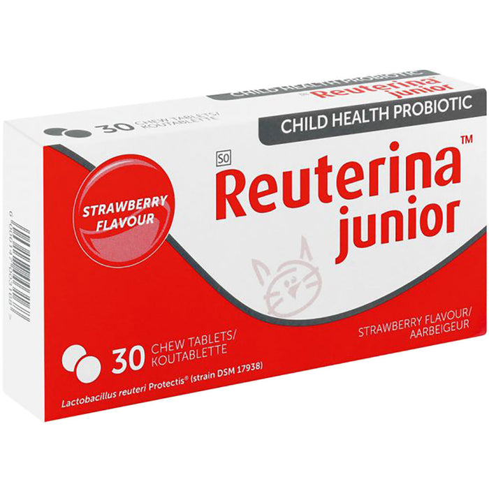 Reuterina Junior Immune Health Probiotic Strawberry 30 Chew Tablets