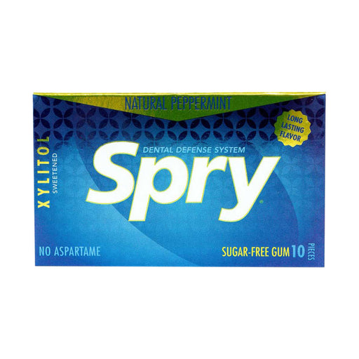 Spry Peppermint Xylitol Chewing Gum 10 Pieces