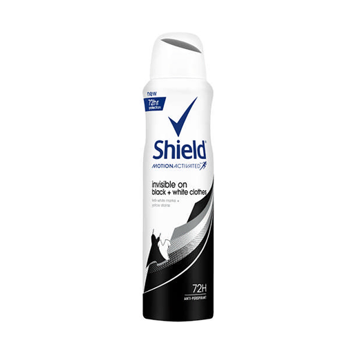Shield Women Aerosol Deodorant Invisible Black & White 150ml