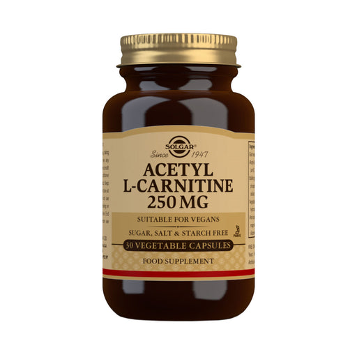 Solgar Acetyl-L-Carnitine 250mg 30 Veggie Capsules