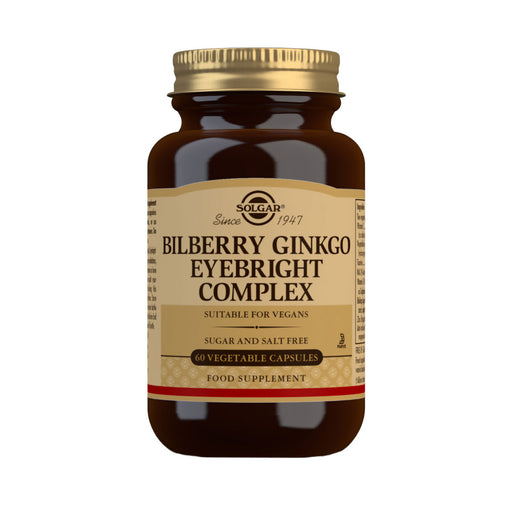 Solgar Bilberry Ginkgo Eyebright Complex 60 Veggie Capsules