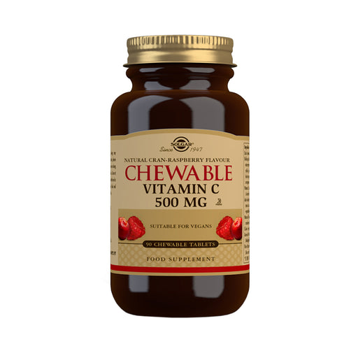 Solgar Chewable Vitamin C 500mg Cran-Raspberry 90 Chewable Tablets