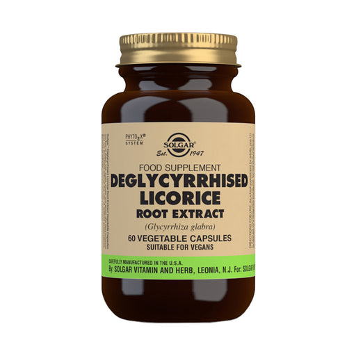 Solgar Deglycyrrhised Licorice Root Extract 60 Veggie Capsules