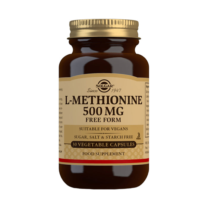 Solgar L-Methionine 500mg 30 Veggie Capsules