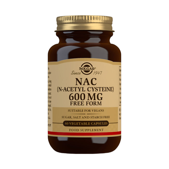 Solgar N-Acetyl-L-Cysteine NAC 600mg 60 Veggie Capsules