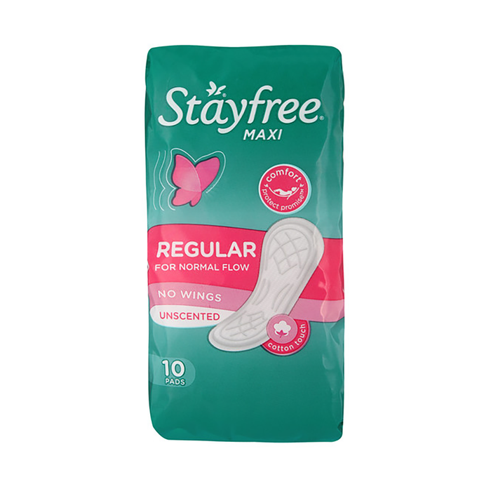 StayFree Maxi Regular Unscented No Wings Pads 10 Pads