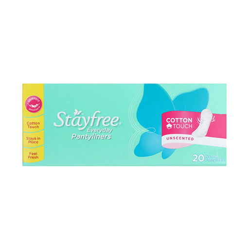 Stayfree Everyday Pantyliners Cotton Touch Unscented 20 Normal Pantyliners