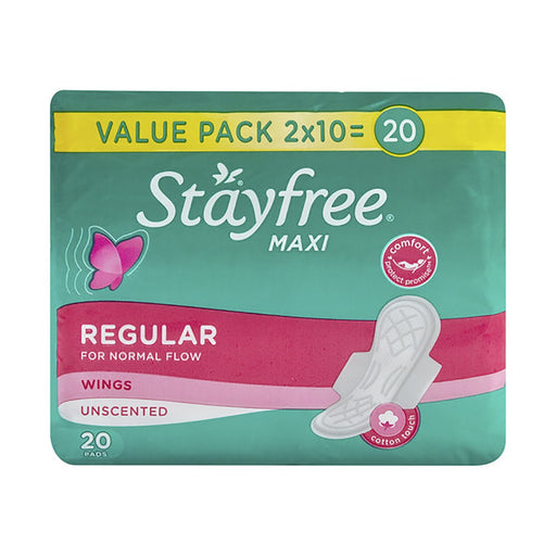 Stayfree Maxi Regular Wings Unscented 20 Pads