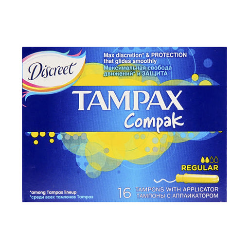 Tampax Compak Applicator Tampons Regular 16