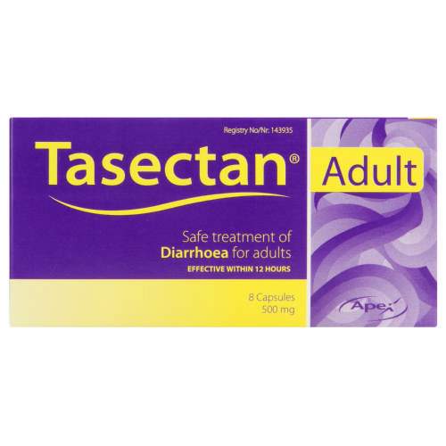 Tasectan Adult for Diarrhea 500mg 8 Capsules