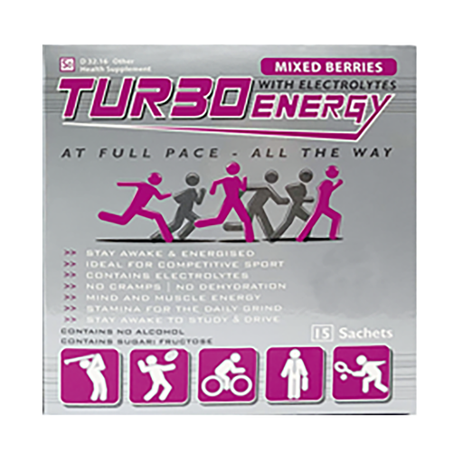 Turbo Energy Sachets Mixed Berry 15 Sachets