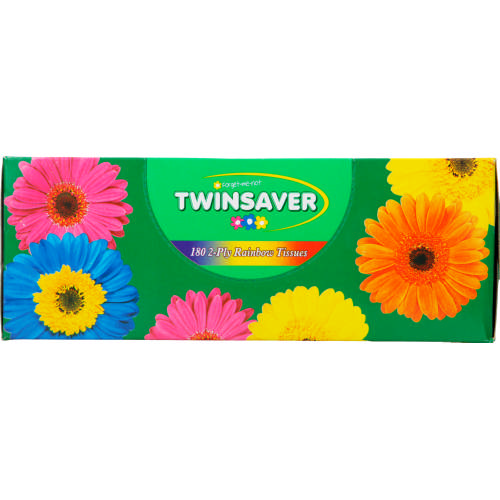Twinsaver 2-Ply Tissues Rainbow 180 Tissues