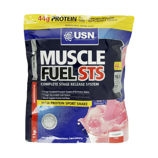 USN Muscle Fuel STS High Protein Sport Shake Strawberry 1kg