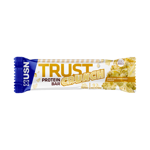 USN Trust Crunch High Protein Bar White Choc Cookie 60g x 12 Bars
