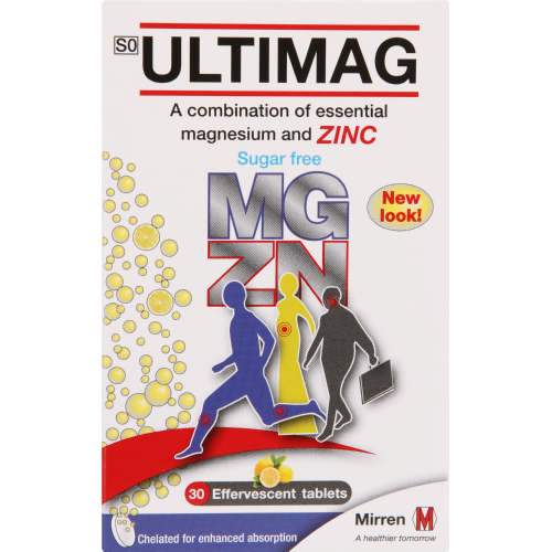 Ultimag Magnesium & Zinc 30 Effervescent Tablets