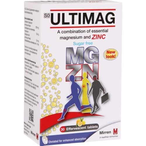 Ultimag Magnesium & Zinc 30 Effervescent Tablets