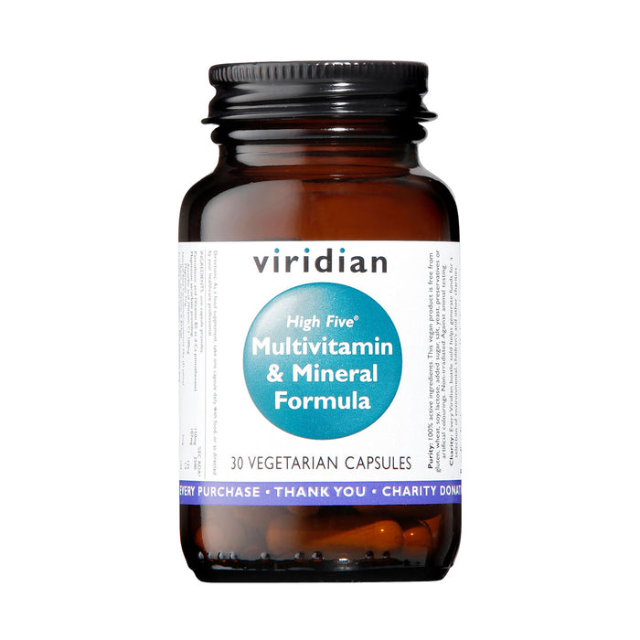 Viridian High Five Multivit & Mineral Formula 30 Veggie Capsules