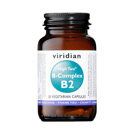 Viridian High Two Vitamin B2 with B Complex Veg Caps 30