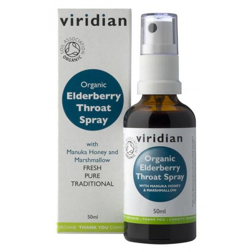 Viridian Organic Elderberry Throat Spray NV 50ml