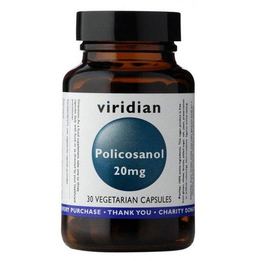 Viridian Policosanol 20mg 30 Veggie Capsules