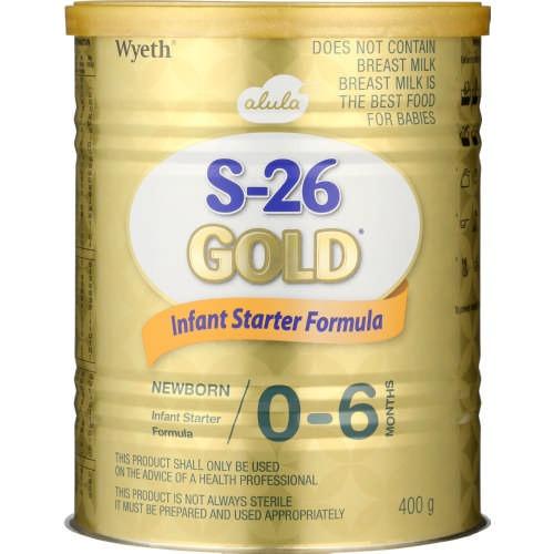 Wyeth S26 Gold Infant Starter Formula 0-6 months 400g Med365